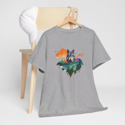 Tee shirt Animal Loup sauvage design puissant idée cadeau t shirt pour homme et femme