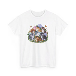 T shirt Chaton design fleur pour homme et femme