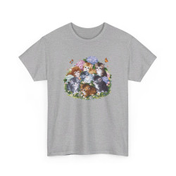 T shirt Chaton design fleur pour homme et femme