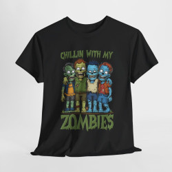 T-shirt Chillin with My Zombies - Design Halloween pour Homme et Femme