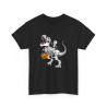 T-shirt Squelette sur Dinosaure avec Sac de Bonbons - Halloween, Homme et Femme