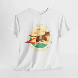 T-shirt Chat Fusée idée cadeau humour amusant pour homme et femme