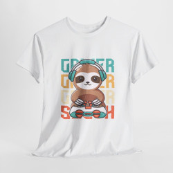 T-shirt Gamer avec Design Paresseux idée cadeau gaming - Pour Homme et Femme