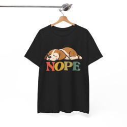T-shirt Chien "NOPE" -  idée cadeau Humour et Détente, Homme et Femme