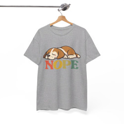 T-shirt Chien "NOPE" -  idée cadeau Humour et Détente, Homme et Femme