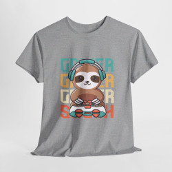 T-shirt Gamer avec Design Paresseux idée cadeau gaming - Pour Homme et Femme