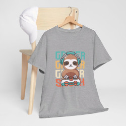 T-shirt Gamer avec Design Paresseux idée cadeau gaming - Pour Homme et Femme