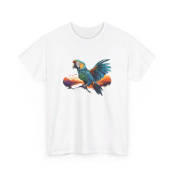 T-shirt avec Design de Perroquet - Style Coloré et Tropical, Pour Homme et Femme