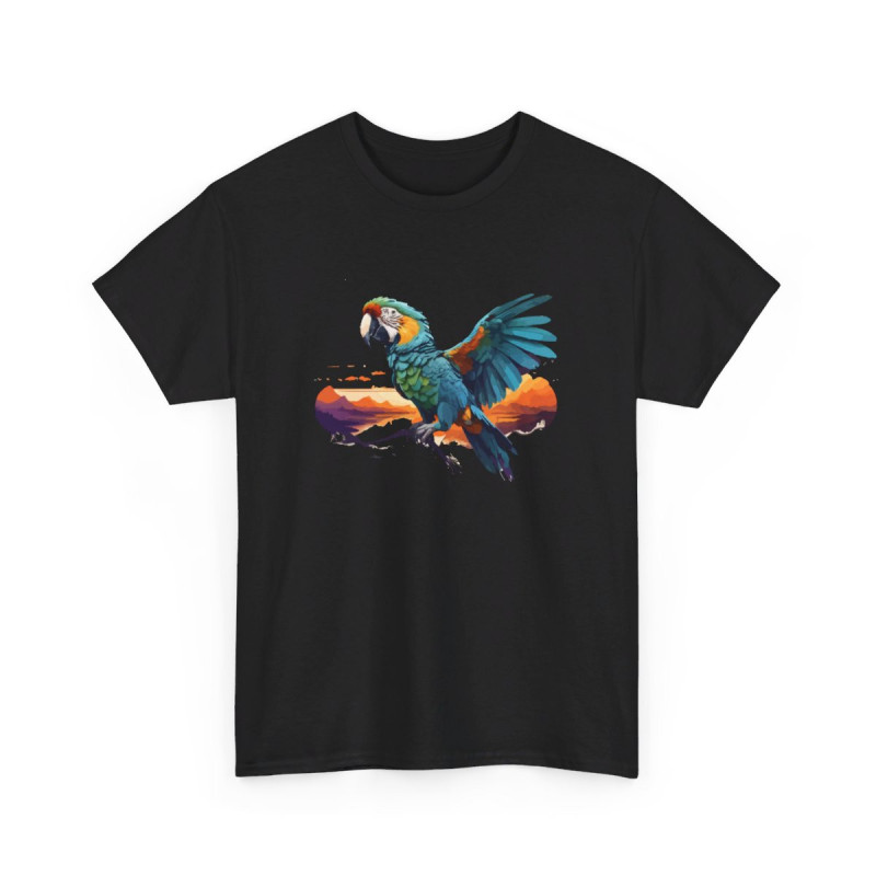 T-shirt avec Design de Perroquet - Style Coloré et Tropical, Pour Homme et Femme