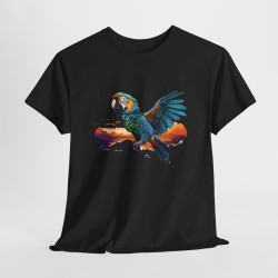 T-shirt avec Design de Perroquet - Style Coloré et Tropical, Pour Homme et Femme