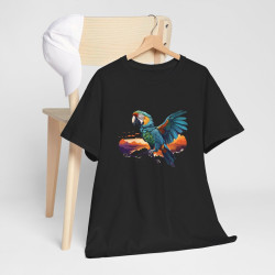 T-shirt avec Design de Perroquet - Style Coloré et Tropical, Pour Homme et Femme