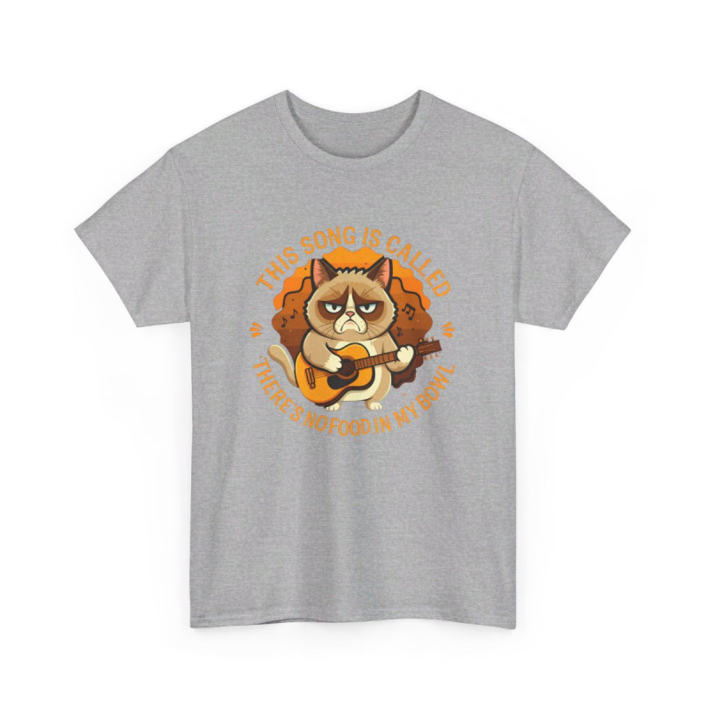 T-shirt Humour Chat et Guitare idée cadeau amusant drole pour homme et femme