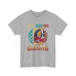 T-shirt Can't Hear You, I'm Gaming avec Design de Casque idée cadeau Gamer Gaming - Pour Homme et Femme