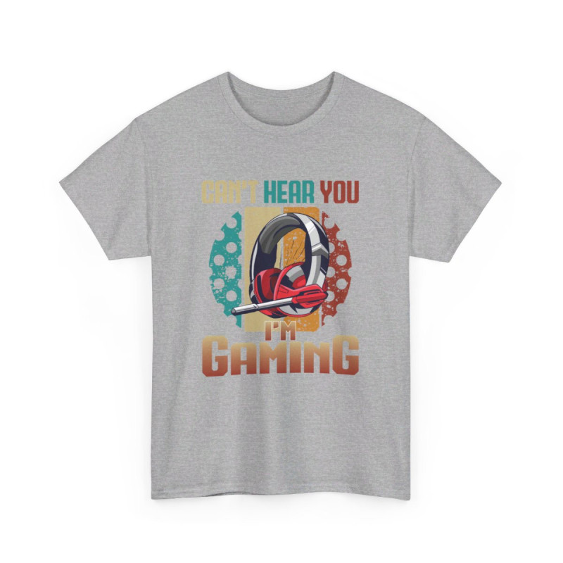 T-shirt Can't Hear You, I'm Gaming avec Design de Casque idée cadeau Gamer Gaming - Pour Homme et Femme