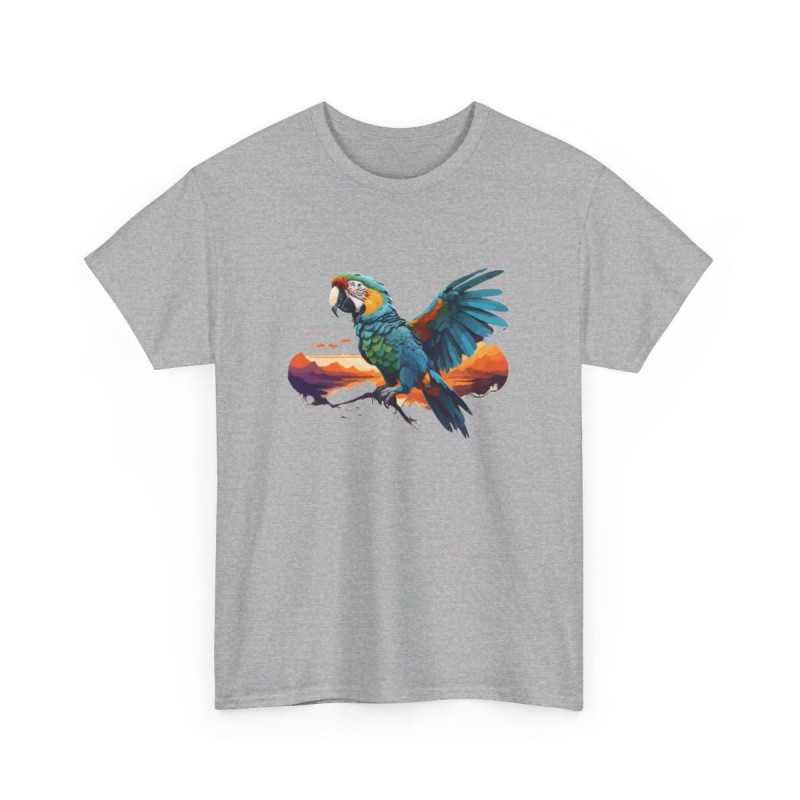 T-shirt avec Design de Perroquet - Style Coloré et Tropical, Pour Homme et Femme