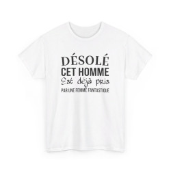 T shirt humour "Désolé cet...