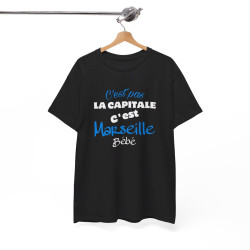 Tee shirt humour C'est pas la capitale c'est Marseille bébé idée cadeau pour Homme et Femme