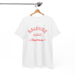 Tee Shirt Femme "Râleuse mais Heureuse" - Humour et Confort