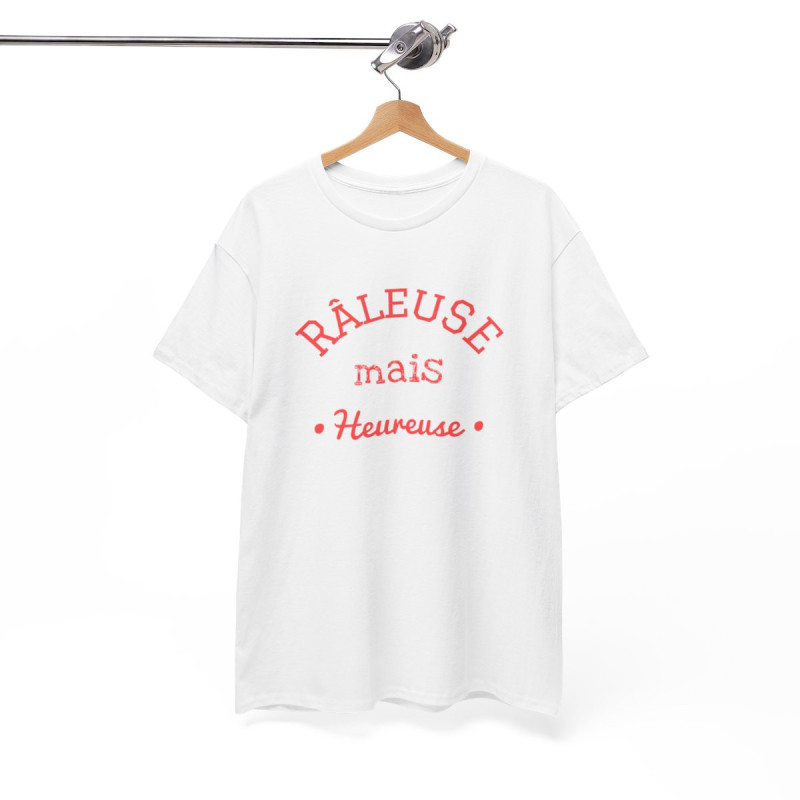 Tee Shirt Femme "Râleuse mais Heureuse" - Humour et Confort