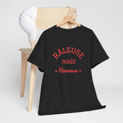 Tee Shirt Femme "Râleuse mais Heureuse" - Humour et Confort