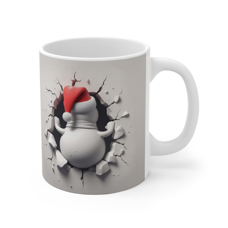 Mug de Noël avec Bonhomme de Neige – Idée Cadeau Festive pour Enfants et Adultes