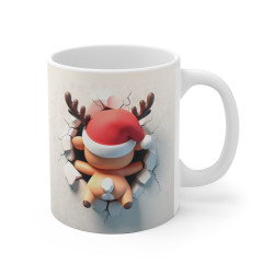 Mug de Noël avec Renne  Chapeau de Noël – Cadeau Festif pour Enfants et Adultes