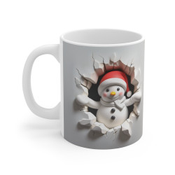Mug de Noël avec Bonhomme de Neige – Idée Cadeau Festive pour Enfants et Adultes