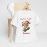 T Shirt Personnalisable Joyeux Noël avec Pain d'Épice en Skate – Pour Homme et Femme