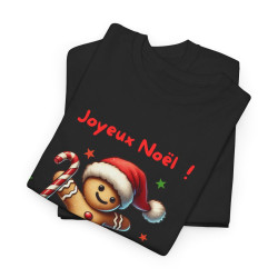 Tee Shirt Joyeux Noël avec Pain d'Épice en Skate – Pour Homme et Femme
