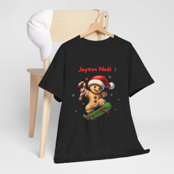 Tee Shirt Joyeux Noël avec Pain d'Épice en Skate – Pour Homme et Femme