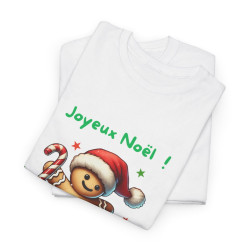 T Shirt Joyeux Noël avec Pain d'Épice en Skate – Pour Homme et Femme