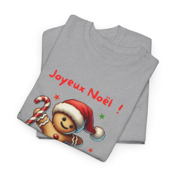 Tee Shirt Joyeux Noël avec Pain d'Épice en Skate – Pour Homme et Femme