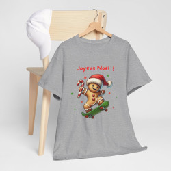 Tee Shirt Joyeux Noël avec Pain d'Épice en Skate – Pour Homme et Femme