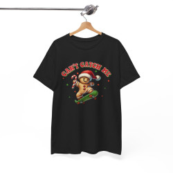 Tee Shirt Noël Pain d'Épice en Skateboard – Can't Catch Me – Pour Homme et Femme