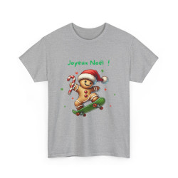 T Shirt Joyeux Noël avec Pain d'Épice en Skate – Pour Homme et Femme