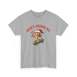 Tee Shirt Noël Pain d'Épice en Skateboard – Can't Catch Me – Pour Homme et Femme