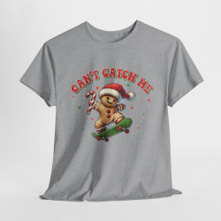 Tee Shirt Noël Pain d'Épice en Skateboard – Can't Catch Me – Pour Homme et Femme