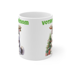 Mug Personnalisable de Noël avec Chien idée cadeau pour enfants et adultes