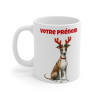 Mug Personnalisable de Noël avec Lévrier Chien – Idée cadeau pour enfant et Adulte