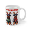 Mug Personnalisable de Noël avec Rottweiler – Idée cadeau pour enfant et adulte