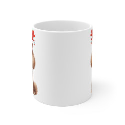 Mug de Noël avec  Chien Caniche et Chapeau de Noël pour enfants et adultes
