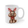 Mug de Noël avec  Chien Caniche et Chapeau de Noël pour enfants et adultes