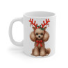 Mug de Noël avec  Chien Caniche et Chapeau de Noël pour enfants et adultes