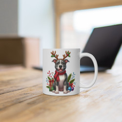 Mug American Pit Bull Terrier de Noël – Cadeau Festif pour Enfant et Adulte