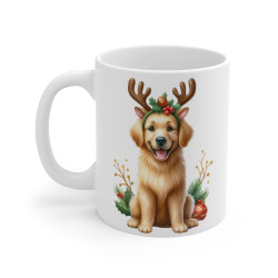 Mug  Chien Golden Retriever de Noël – Cadeau Festif pour Enfant et Adulte