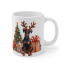 Mug  Chien Dobermann de Noël – Tasse Festive en Céramique pour Enfant et Adulte