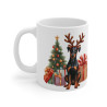 Mug  Chien Dobermann de Noël – Tasse Festive en Céramique pour Enfant et Adulte