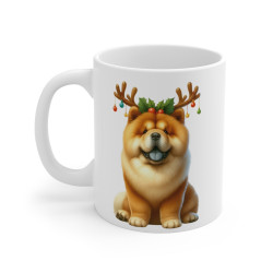 Mug Chien Chow-Chow de Noël – Tasse Festive en Céramique pour Enfant et Adulte