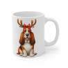 Mug Chien Basset Hound de Noël – Tasse Festive en Céramique pour Enfant et Adulte
