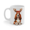Mug Chien Basset Hound de Noël – Tasse Festive en Céramique pour Enfant et Adulte